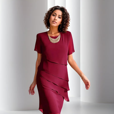 Amélie™ | Plisserad Chiffonklänning