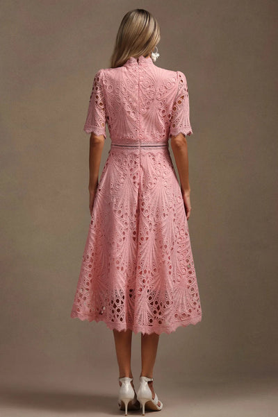 Violette™ | Klänning med Blommigt Broderi