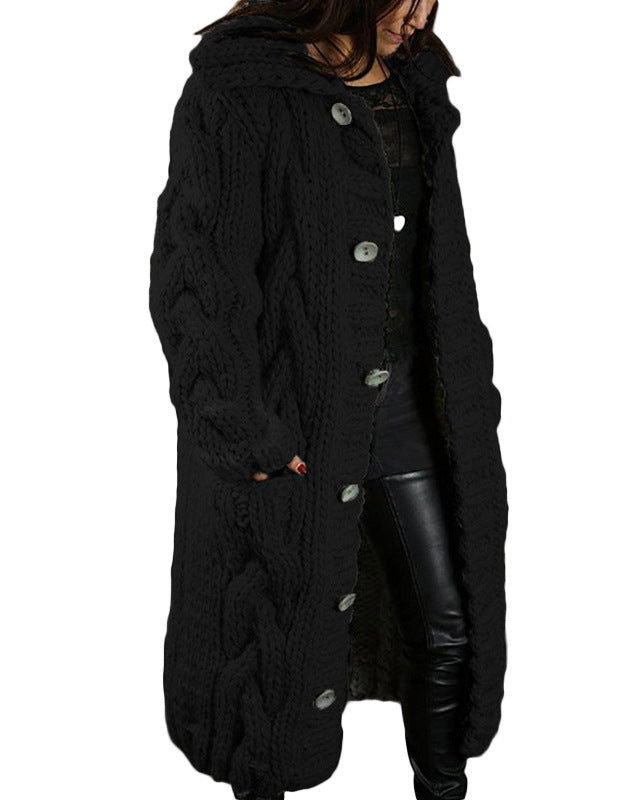 Elena™ | Lång kofta med Klassisk Kabelstickning