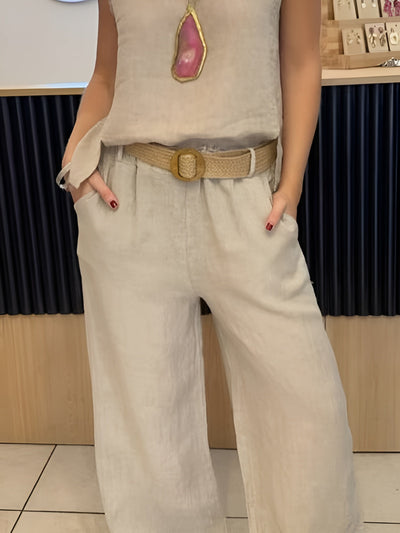 Runa™ | Tvådelat Set i Bomull och Linne