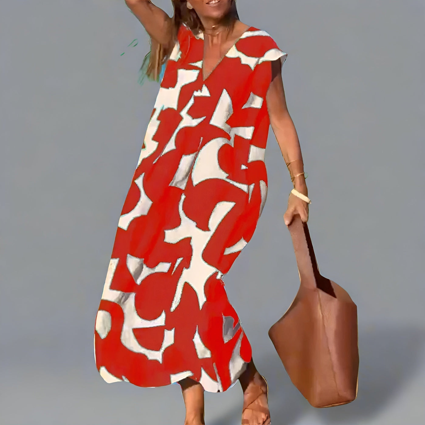 Amara™ | Trendig Klänning med V-ringning