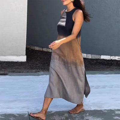 Camille™ | Ärmellös sommarklänning med trendig färgskiftning