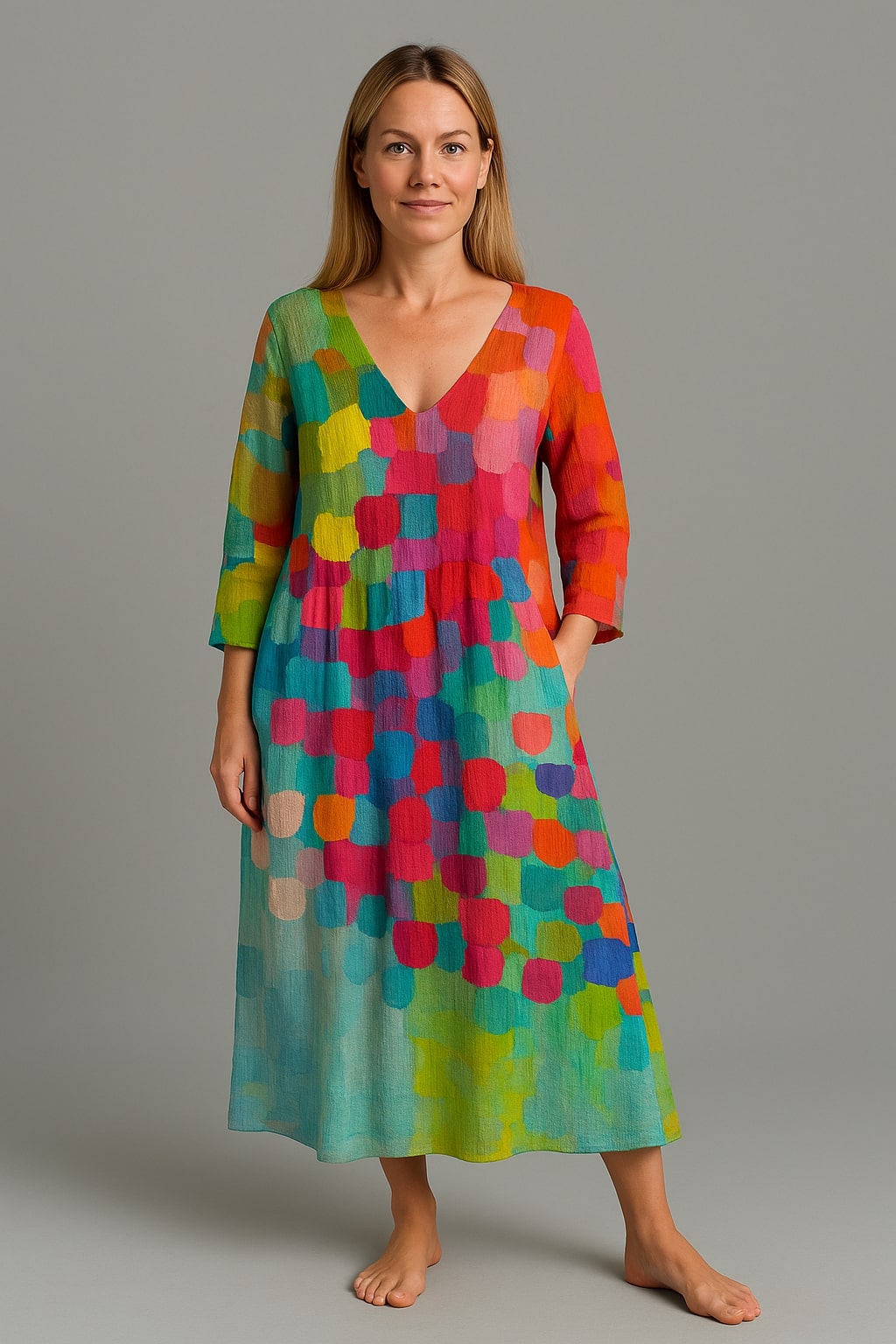 Cecilia™| Färgglad Klänning