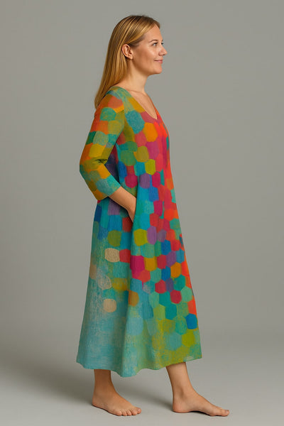 Cecilia™| Färgglad Klänning