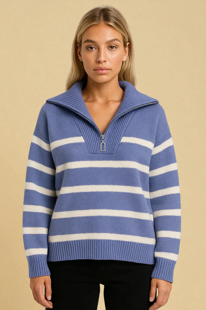 Kairis | Randig Halvzip-tröja