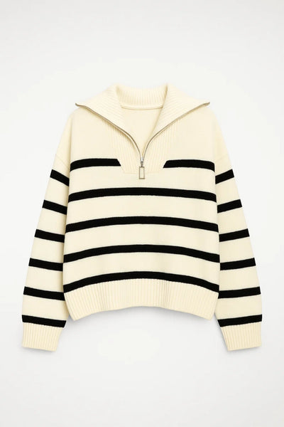 Kairis | Randig Halvzip-tröja