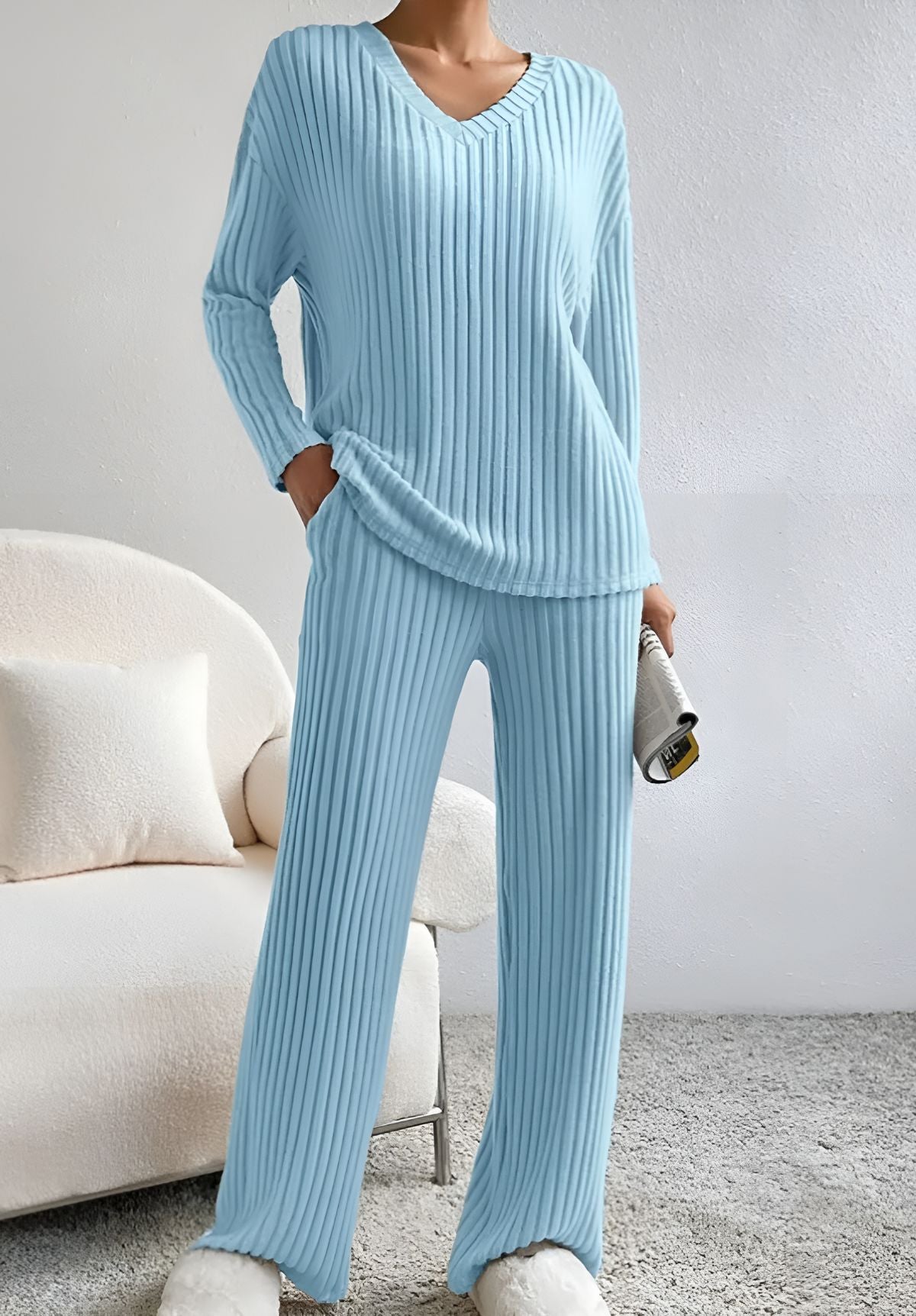 Romy™ | Tvådelad Stickad Set