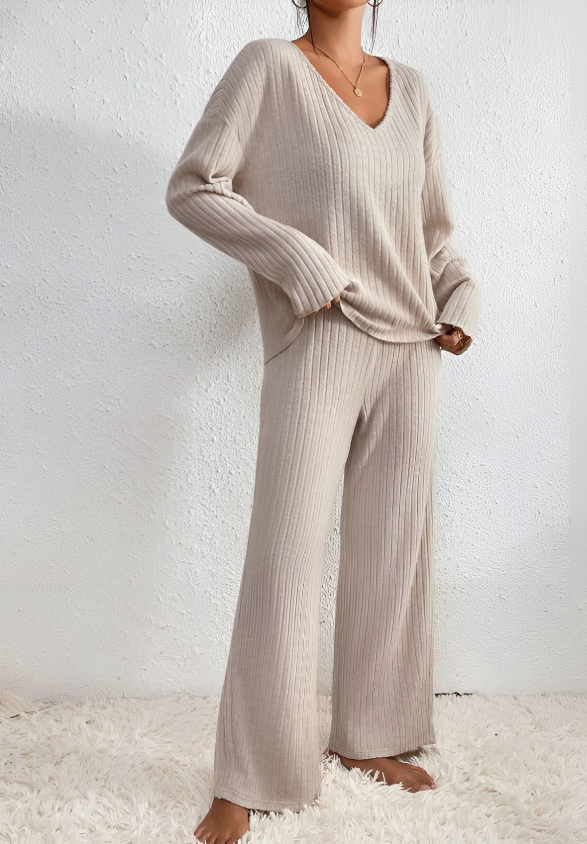 Romy™ | Tvådelad Stickad Set