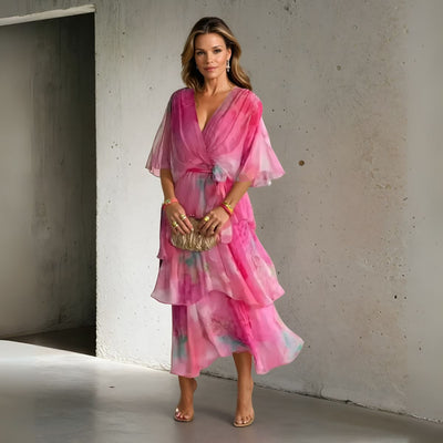 Sylviane™ | Blommig Lagerklänning