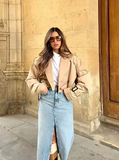 Astrid – Kort trenchcoat