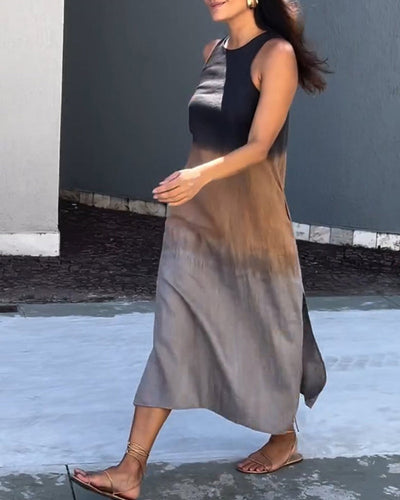 Camille™ | Ärmellös sommarklänning med trendig färgskiftning