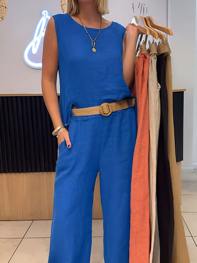 Runa™ | Tvådelat Set i Bomull och Linne