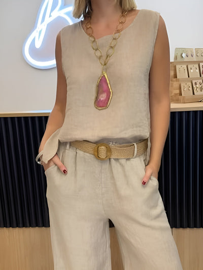 Runa™ | Tvådelat Set i Bomull och Linne