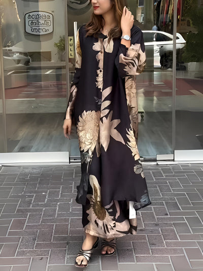 Åsa™ | Lapel Button Print Svart Set