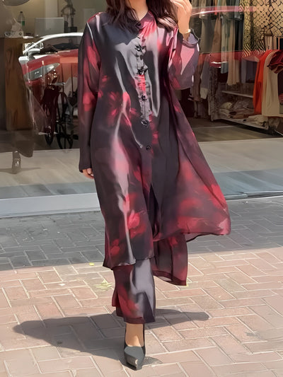 Åsa™ | Lapel Button Print Svart Set